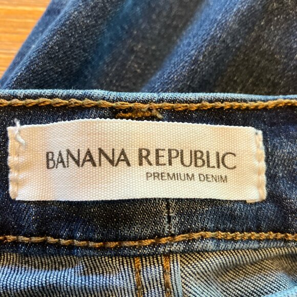 Banana Republic Skinny Ankle Classic 5 pocket medium wash stretch denim size 32L - Picture 4 of 5